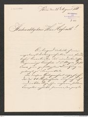 k.k. naturhistorisches Hofmuseum, Intendanzakten 1885-1896 (Hauer), Aktenzahl Z.435/1888, Seite 1